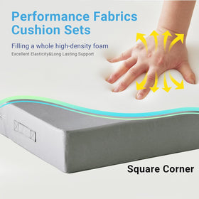 IPYNBAP waterproof outdoor cushions fabric protects against rain and sun.