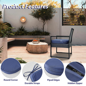 IPYNBAP piped edges help maintain cushion shape over time outdoors