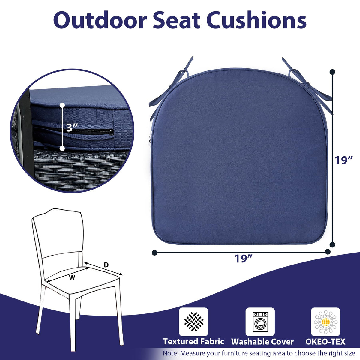 IPYNBAP removable machine-washable cover simplifies outdoor cleaning