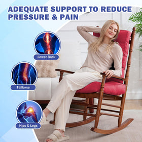 IPYNBAP cushions with attached ties stay securely on chair.