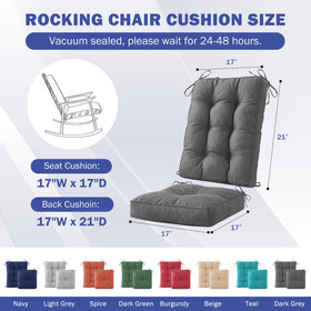 IPYNBAP rocking chair back cushion 21x17 supports relaxed posture