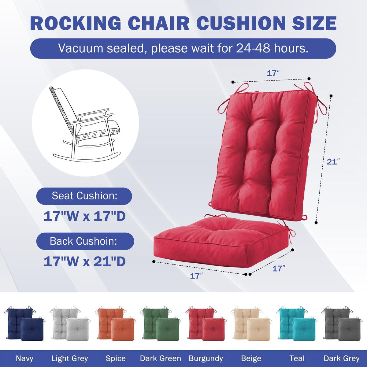 IPYNBAP back cushion 21x17 in with plush support.