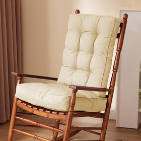 IPYNBAP rocking chair beige 17x17 set cushions provide comfortable outdoor seating.