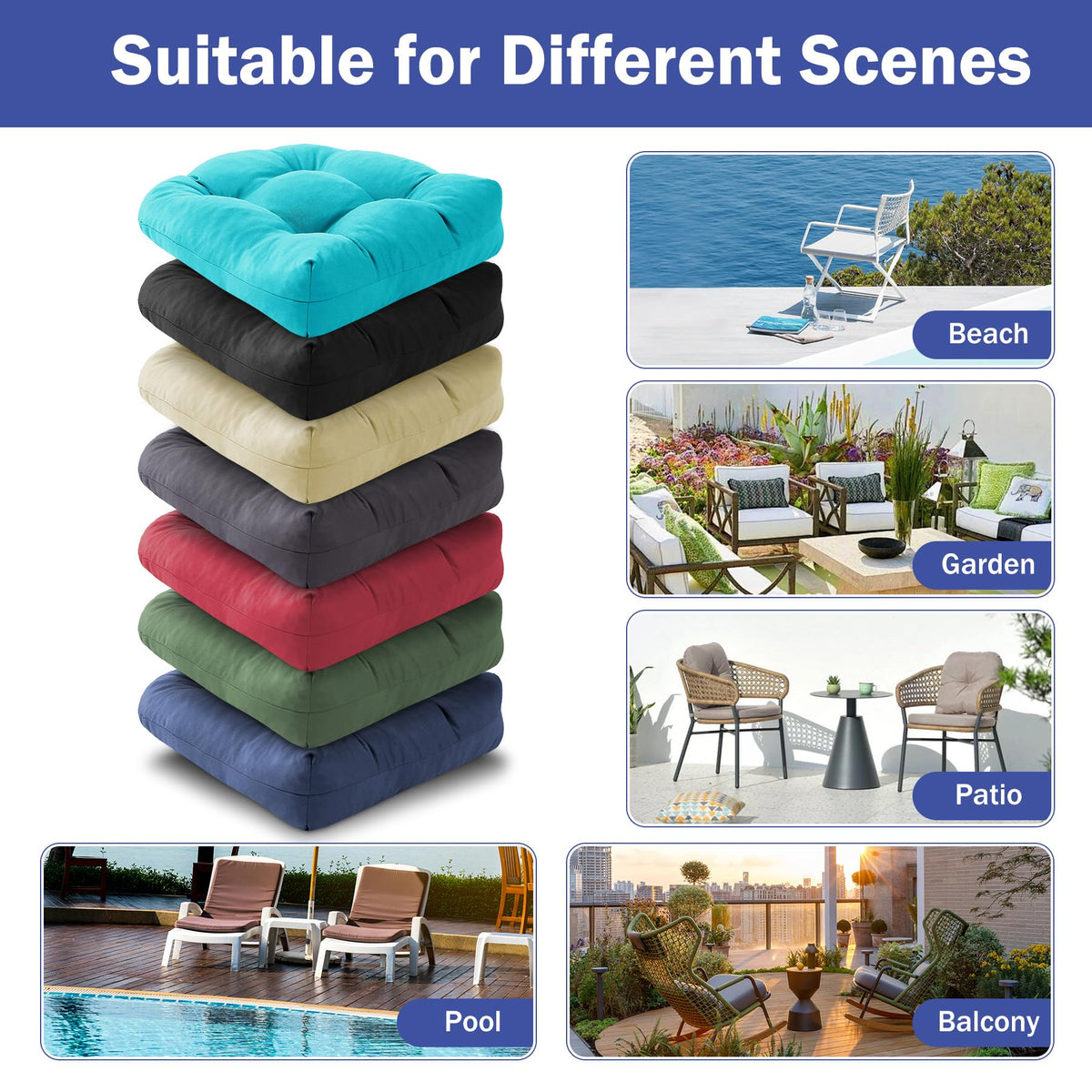 IPYNBAP tufted cushions prevent clumping for smooth seating.