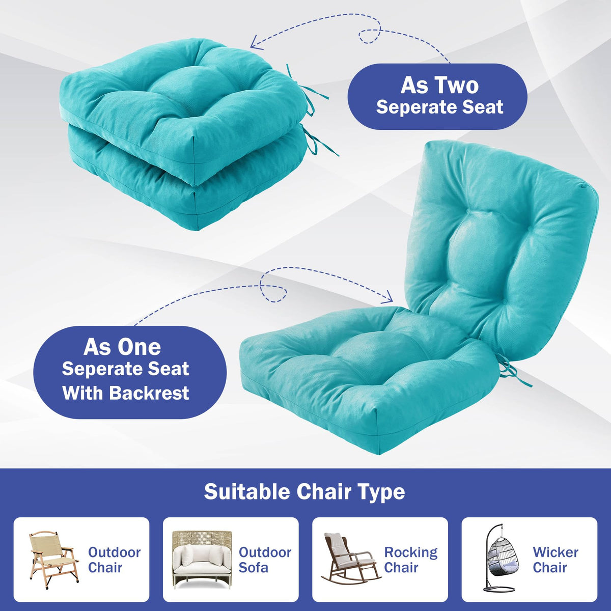 IPYNBAP tufted design prevents clumping for neat cushions