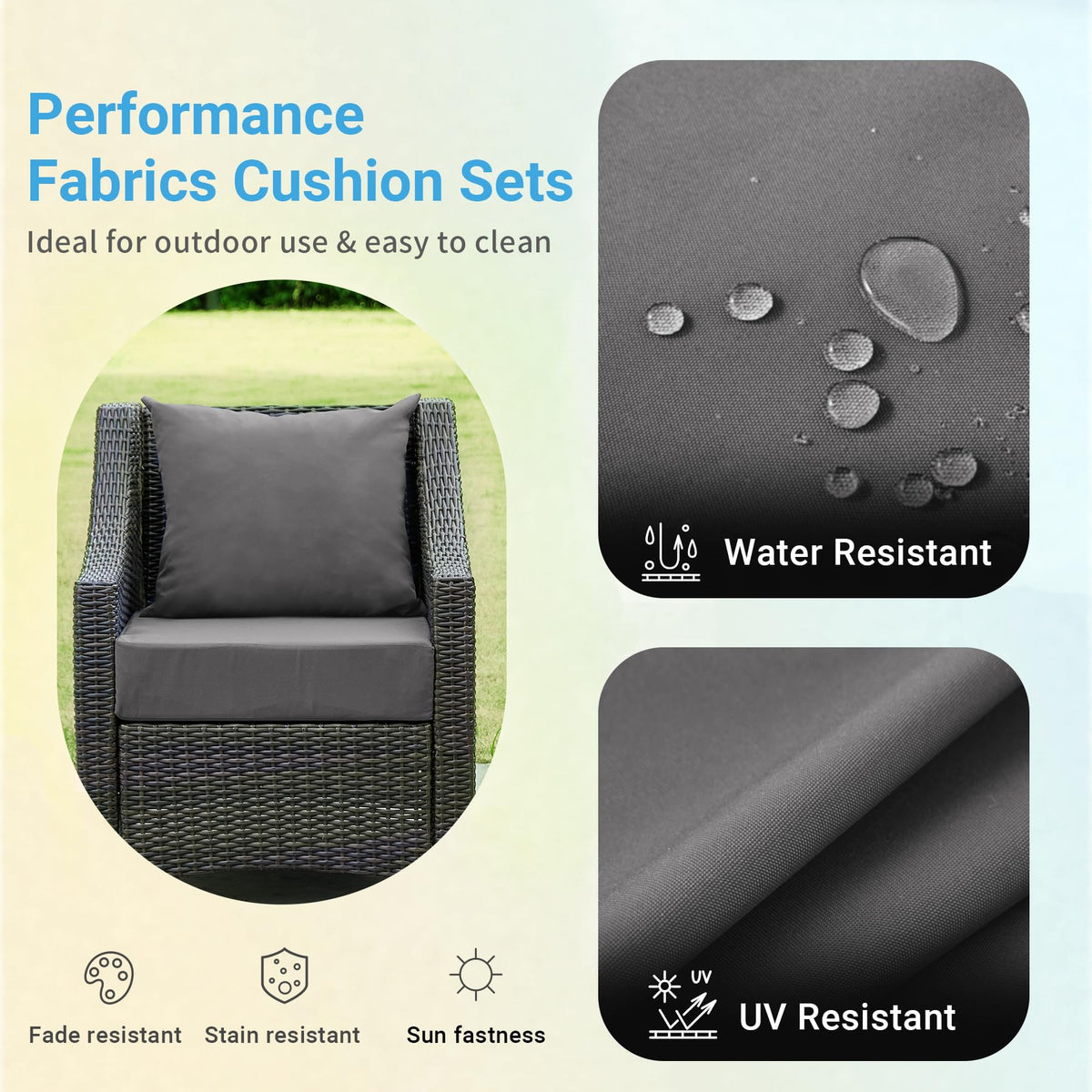 IPYNBAP waterproof fabric close-up shows 300GSM protection.