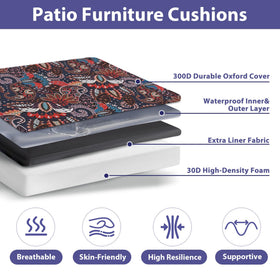 IPYNBAP waterproof fade-resistant fabric cushions protect outdoor chairs