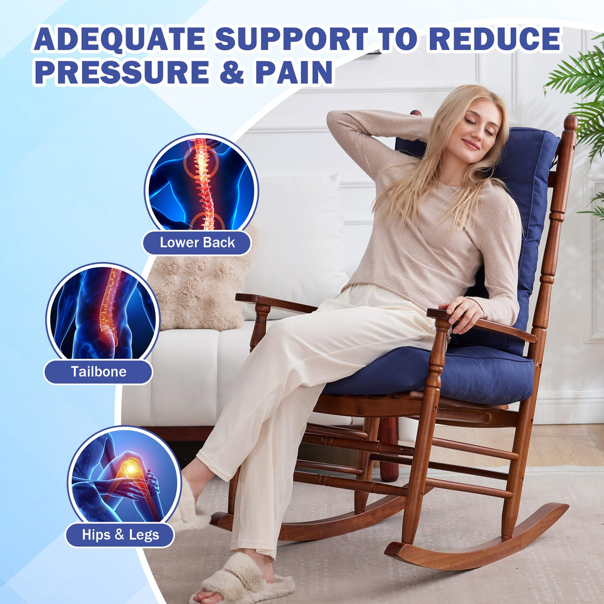 IPYNBAP waterproof and fade-resistant fabric on cushion surface