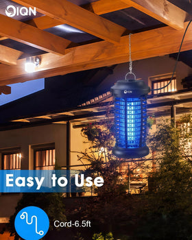 IQN Bug Zapper removable tray for quick debris disposal