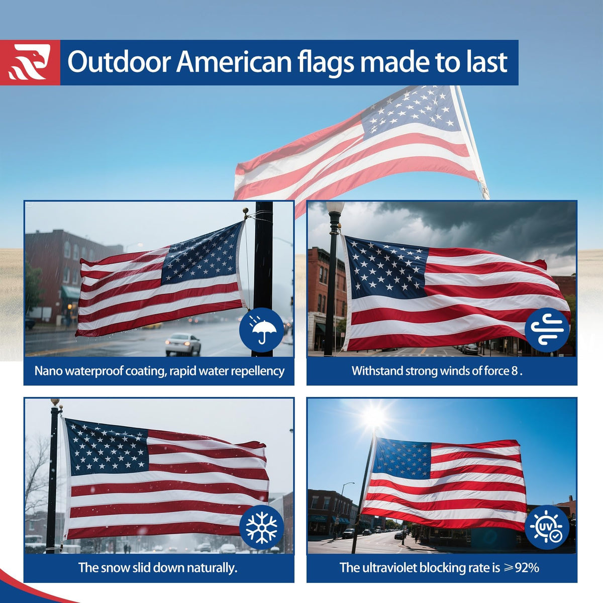 irbrisu flag with brass grommets for secure mounting