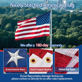 irbrisu flag embroidered stars showing premium craftsmanship