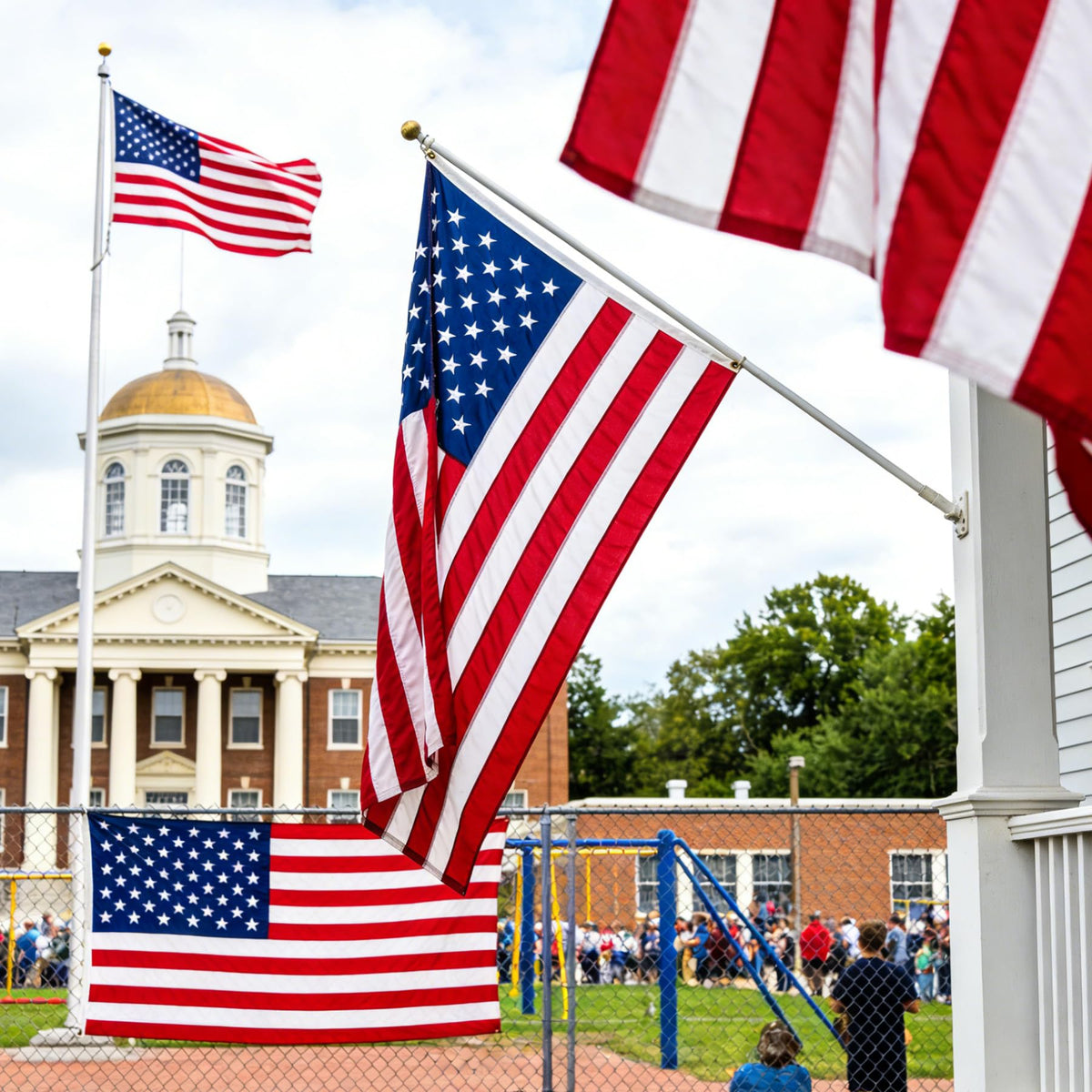 irbrisu flag for year-round outdoor display in varying weather