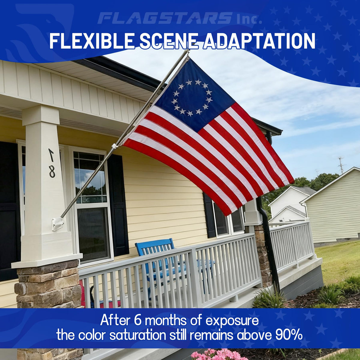 irbrisu Made in USA flag supports reliable flagpole displays.