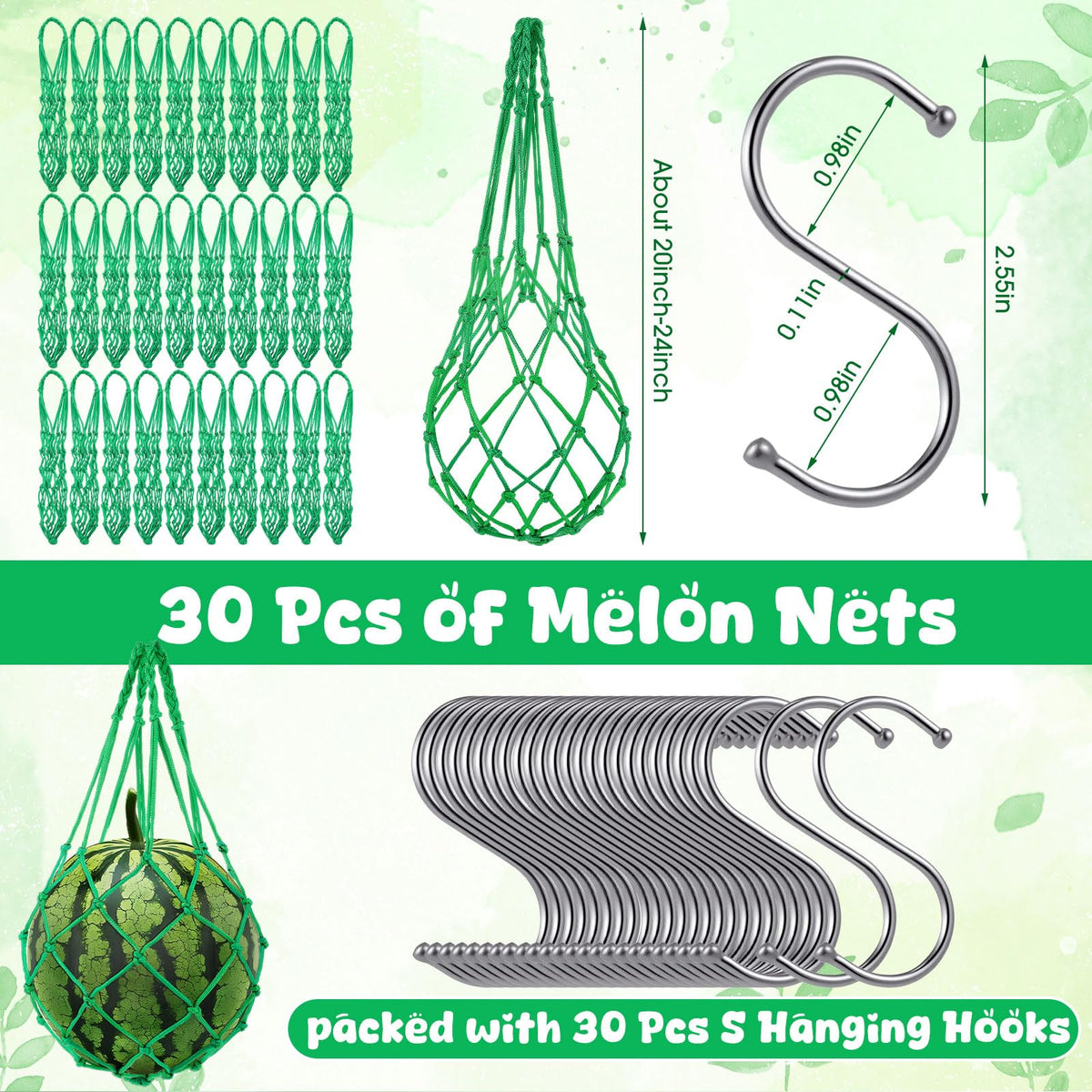 Irenare S Hanging Hook in silver provides strong reliable support for garden nets.