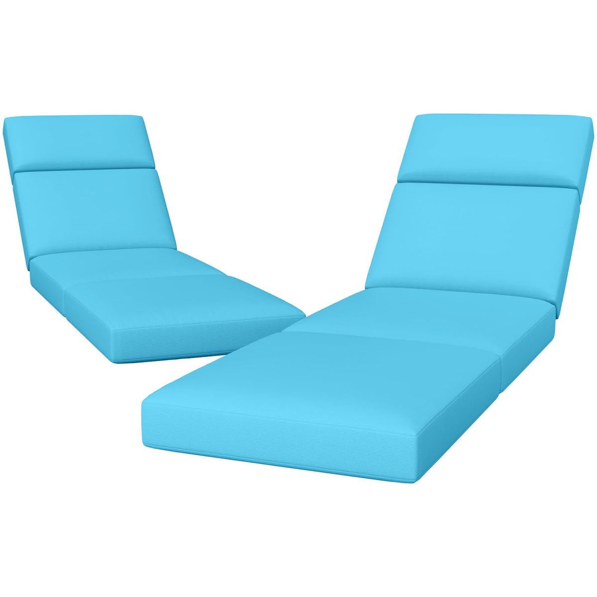 Iristykilin 2 Pcs Chaise Lounge Cushions outdoors offer plush comfort for sunlit patios.