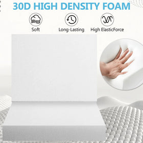 Iristykilin 4-inch thick foam provides plush support with quick recovery.
