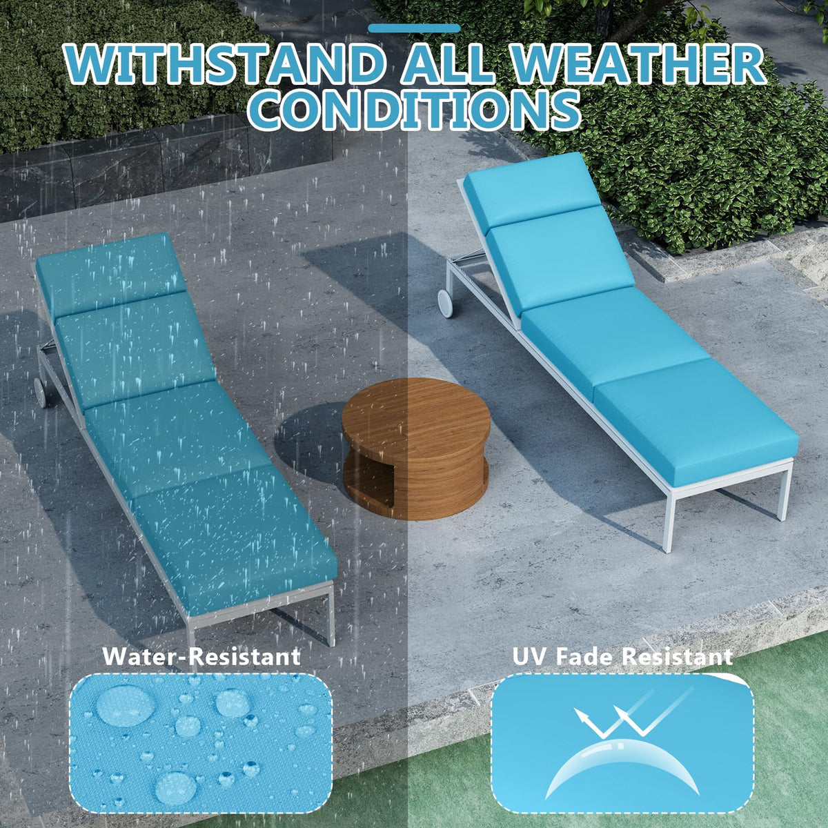 Iristykilin easy-clean cushion fabric wipes clean with a damp cloth.