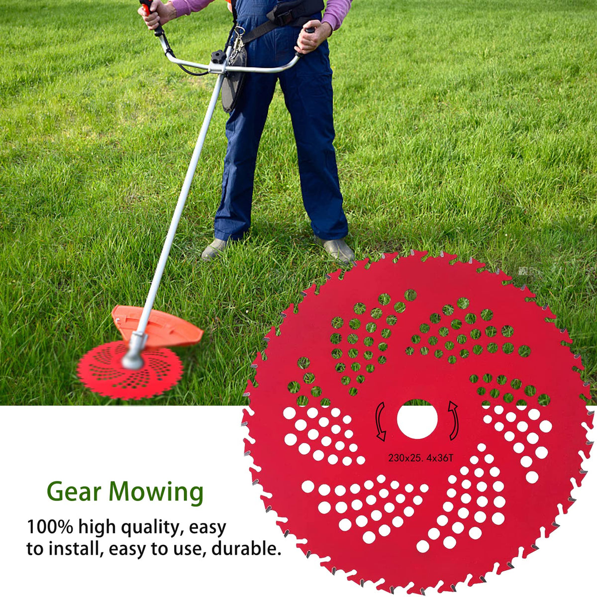 IRmm carbide blades stay sharp longer under tough yard work.