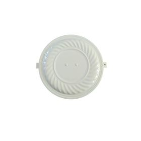 Irnyso almond flue hole cover front view shows stylish almond finish and debris protection.