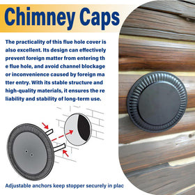 Irnyso chimney cap-style plug for quick, reliable flue hole closure.