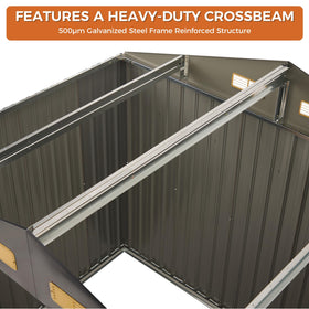 Brown fade-resistant finish on IRONCK shed maintaining curb appeal.