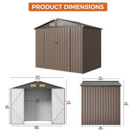 Clear assembly guides for IRONCK shed setup and labeling.