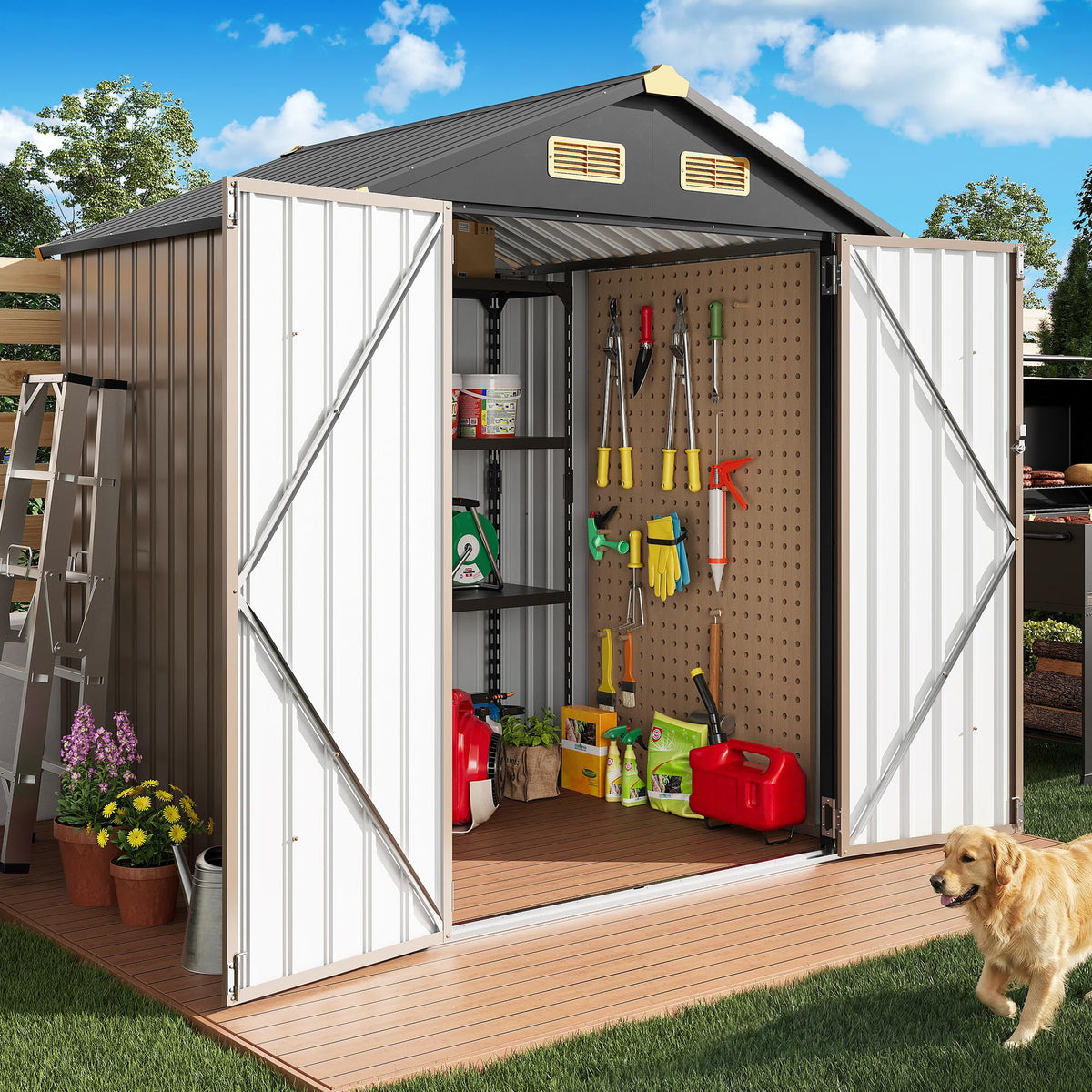 IRONCK shed assembly guide supports quick setup.