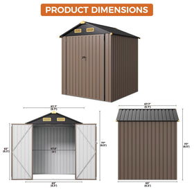 IRONCK shed double doors enabling easy wheeling of bulky items.