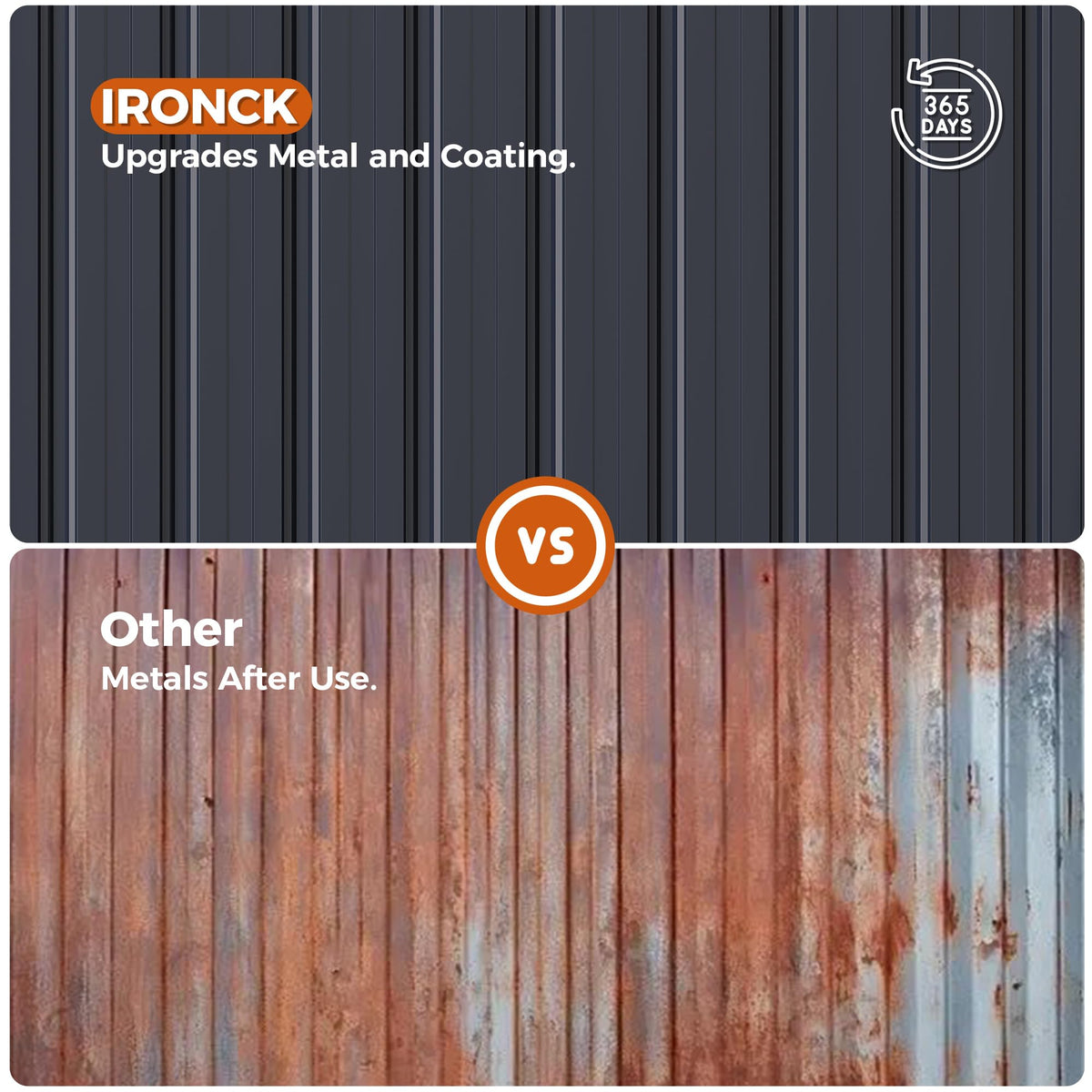 IRONCK durable powder-coated finish resists weather and fading