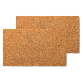IRONGATE Coco Coir Doormat natural two-pack at doorway for dirt trapping and entryway welcome.