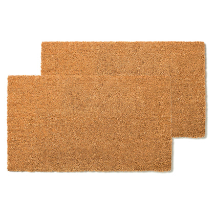 IRONGATE Coco Coir Doormat natural two-pack at doorway for dirt trapping and entryway welcome.