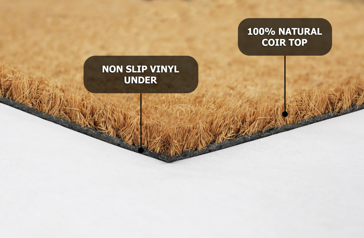 IRONGATE Coco Coir Doormat in action traps dirt at the threshold.