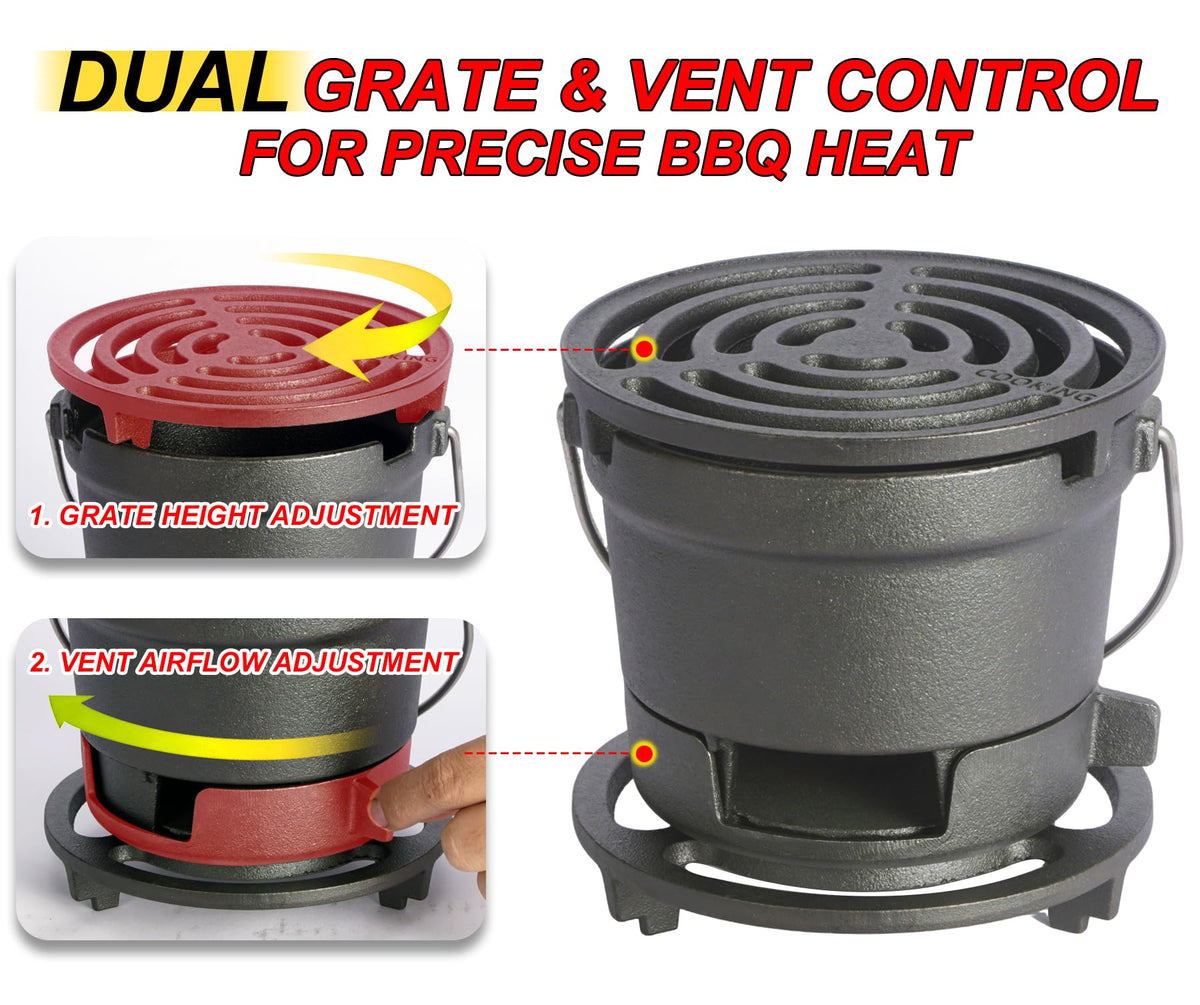 IRONMAX dual grates serving as heat pads to protect tabletops.