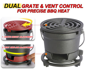 IRONMAX dual grates serving as heat pads to protect tabletops.