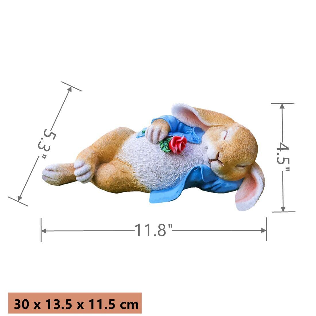 iRonrain blue bunny outdoor decor brings whimsical color to your garden.