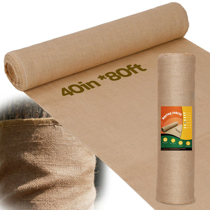 iropro burlap roll unfolded, wide fabric ideal for plant protection and rustic decor.