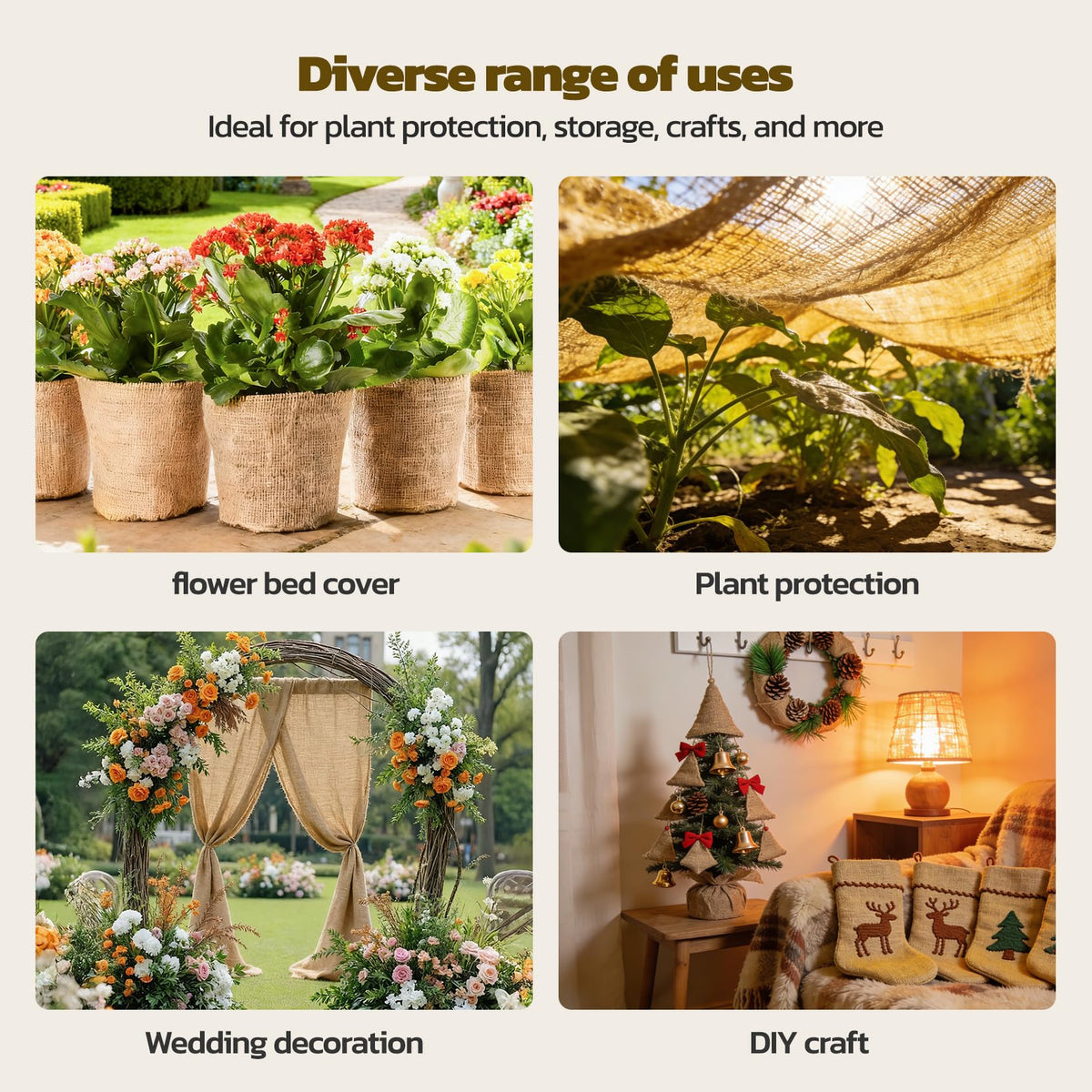 iropro burlap wedding decor, rustic charm for indoor and outdoor venues.