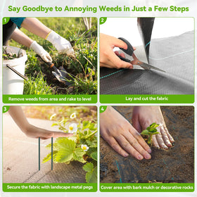 iropro weed barrier fabric driveway geo-textile use provides stable weed suppression