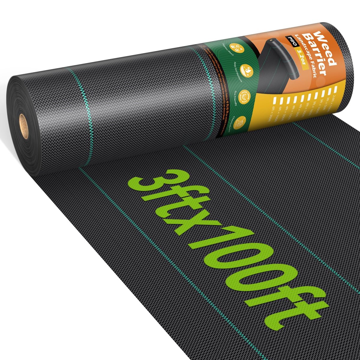 iropro weed barrier fabric heavy-duty roll shows strong construction for weed control