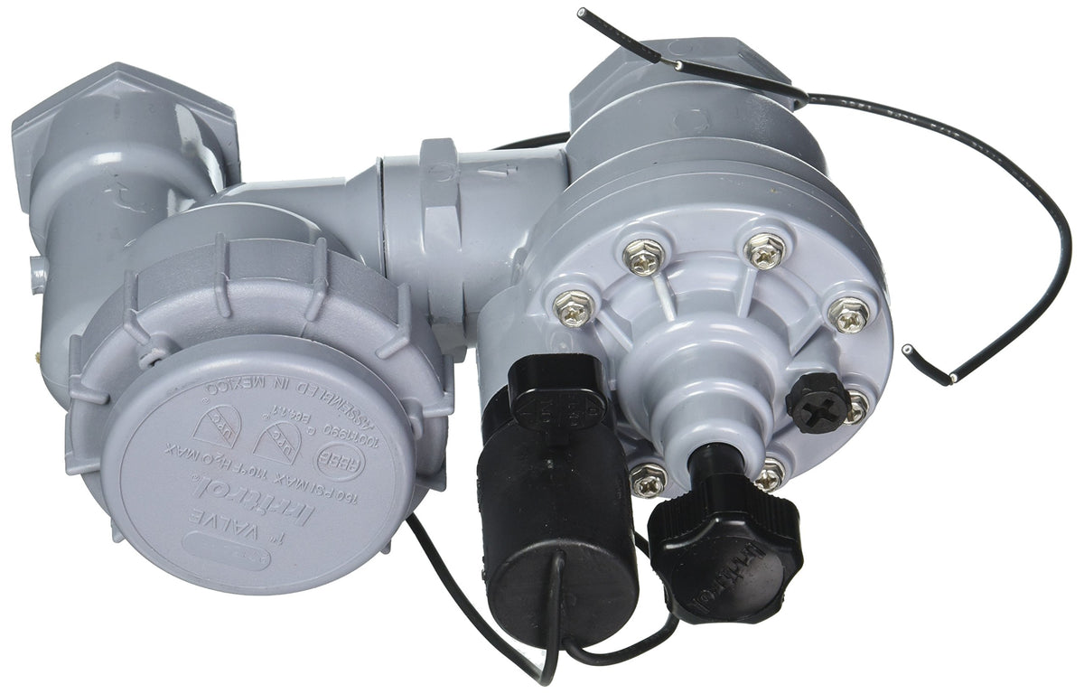 Irritrol 2713APR flow-control valve with manual shutoff, ideal for sprinkler zones.