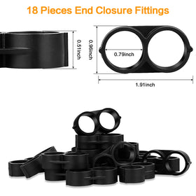 iRunning end plug pack image highlighting 18-piece set for drip systems