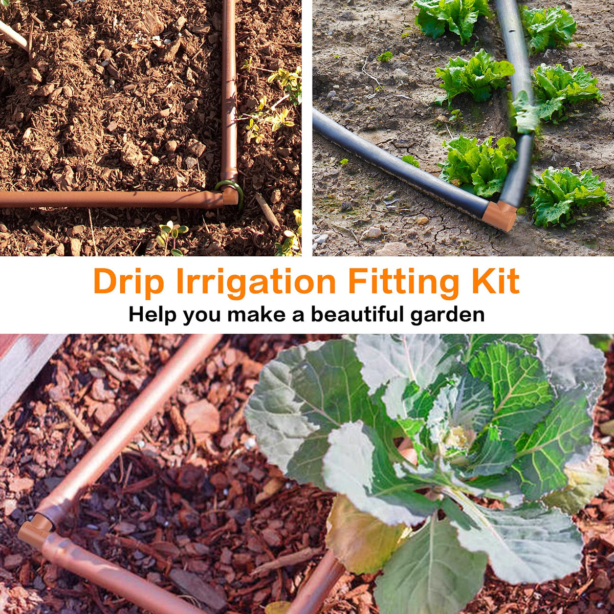 iRunning elbow connectors enable flexible irrigation layouts across lawns and patios.