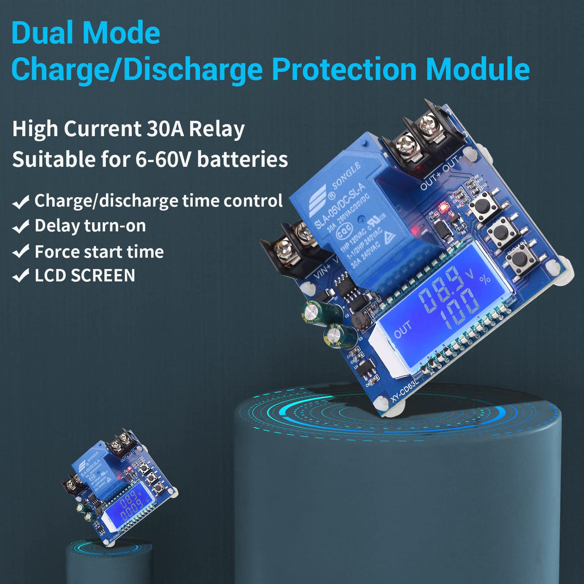 IS ICSTATION battery protector relay switch enables automatic protection for 6-60V packs.