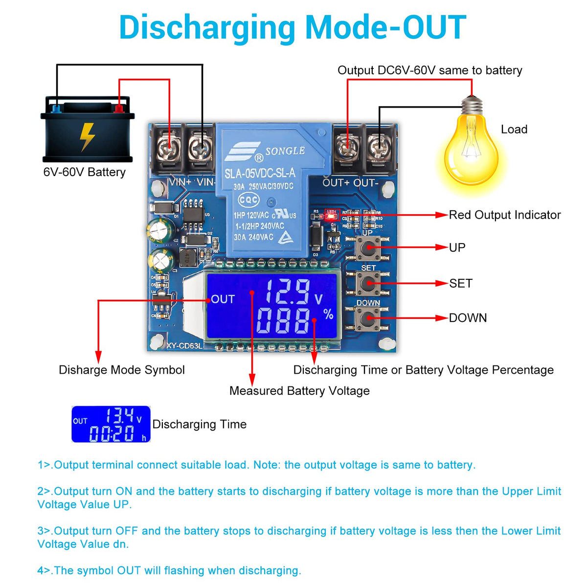 IS ICSTATION voltage level display helps monitor battery health at a glance.