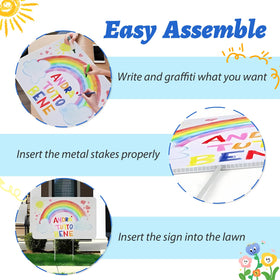 ISDGER double-sided yard sign ready for customizable messages.