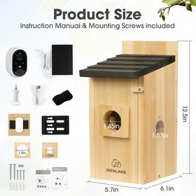 ISENLAND Smart Bird House bird identification feature recognizes species.