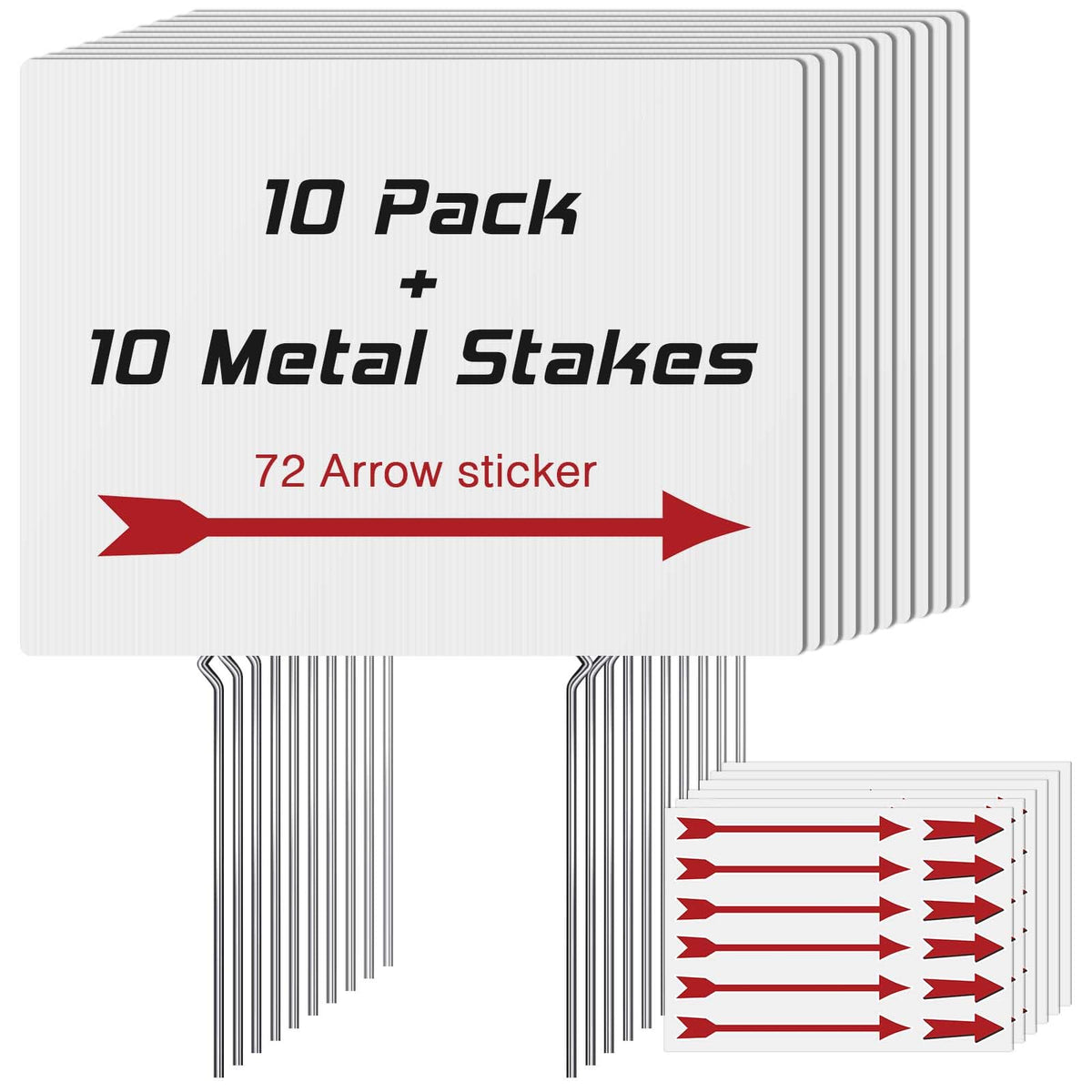 ISIYHCC blank yard sign 17x13 inches with stake for outdoor visibility