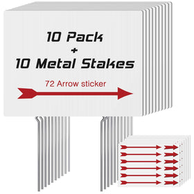ISIYHCC blank yard sign 17x13 inches with stake for outdoor visibility
