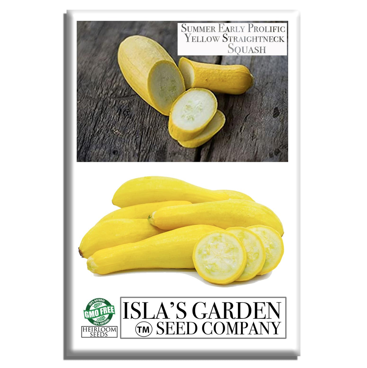 Isla's Garden Early Prolific Straightneck Squash seeds for a reliable summer harvest.