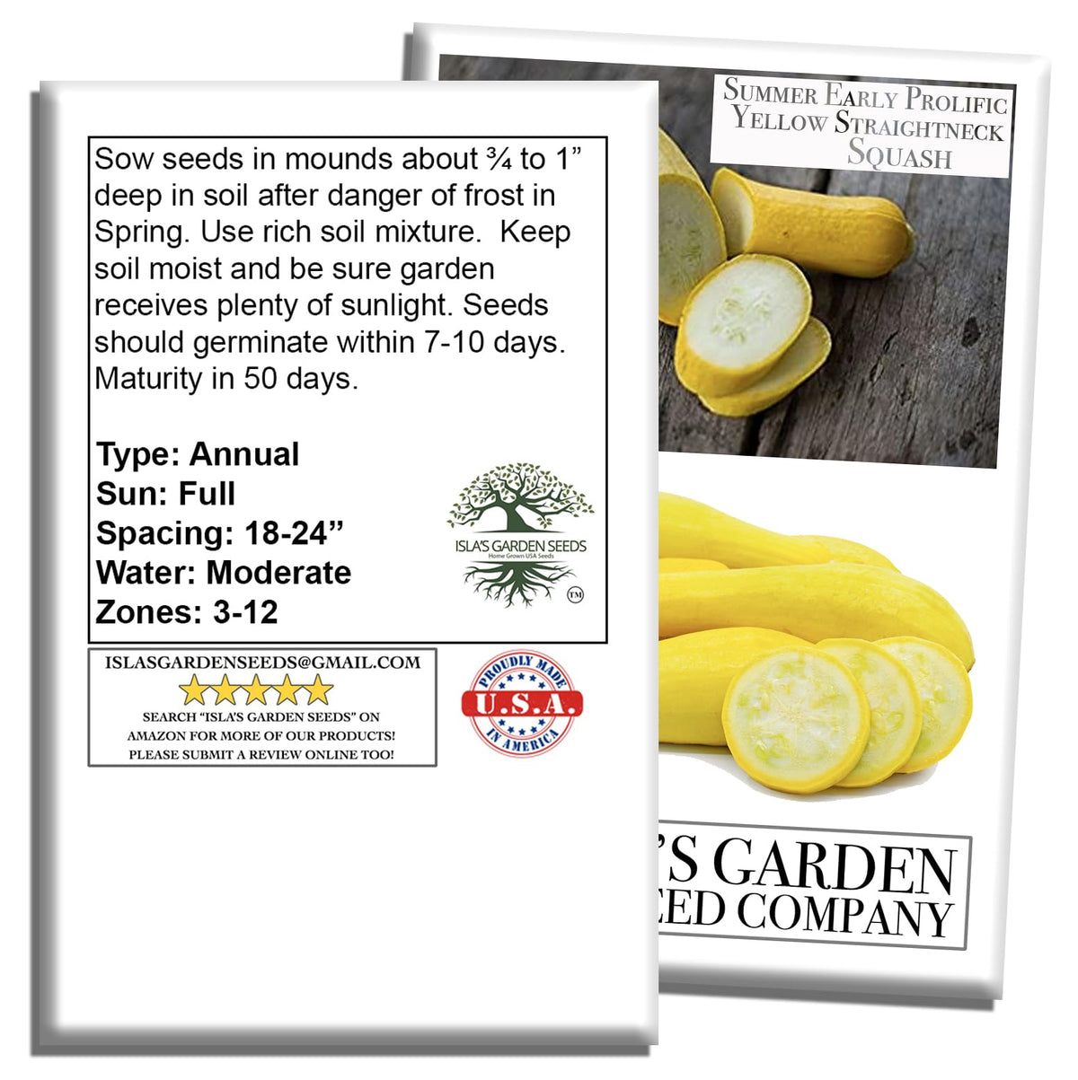 Isla's Garden Non-GMO heirloom seeds for diverse home harvests.